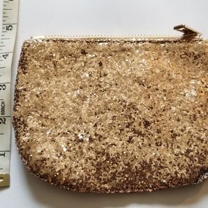 Gold sparkle pouch